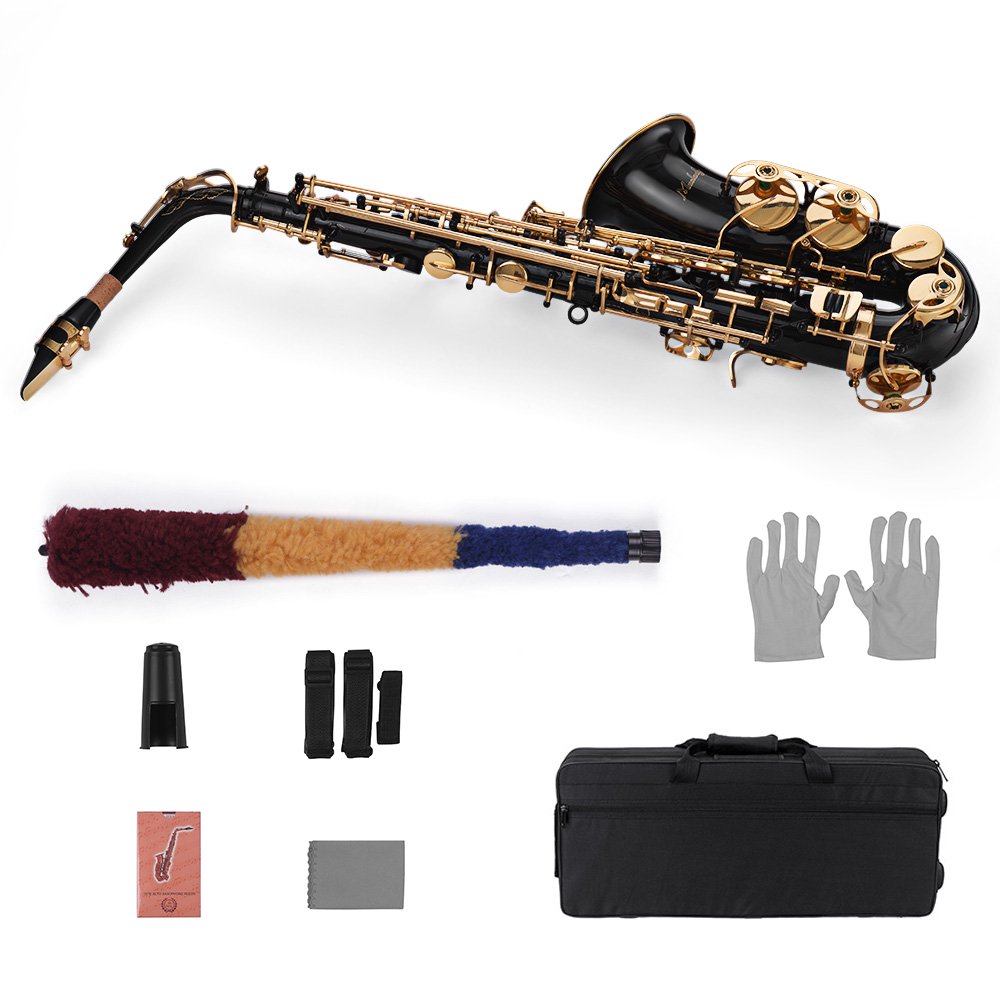 Muslady Eb Alto Saxophone Sax Brass Lacquered Gold 82Z Key Type