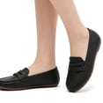 thumbnail image 6 of CHICVOMEY Women's Soft Leather Flats - Memory Foam Flats with Non-Slip Thin Sole - Slip-On Business Casual Loafers for Walking & Work Shoes, 6 of 8