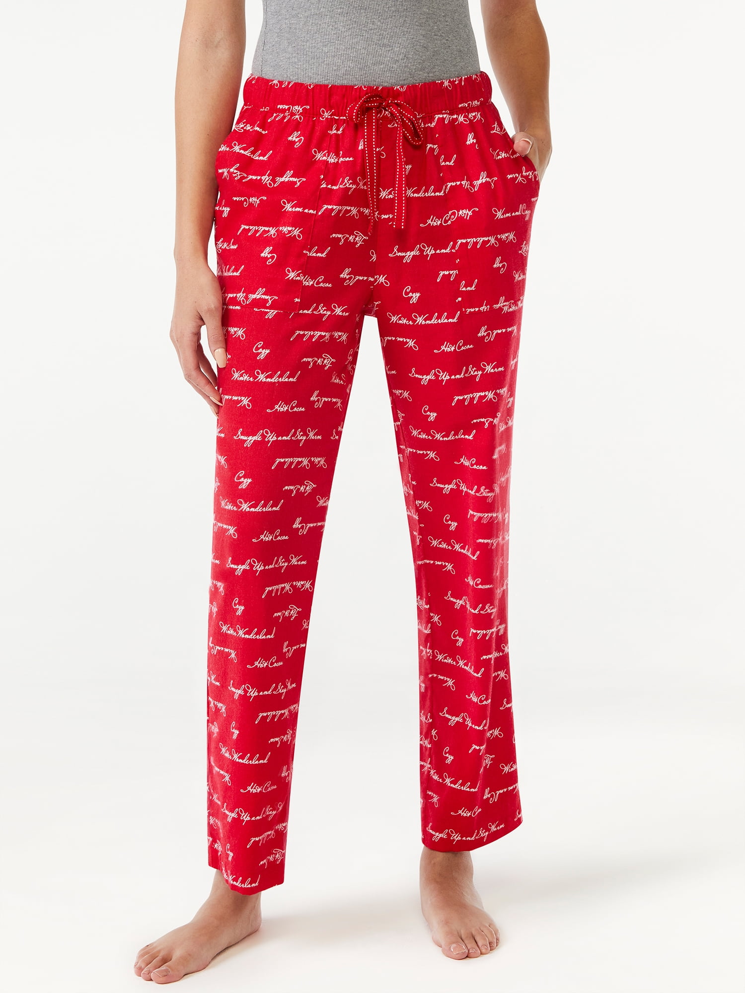 Joyspun Women's Flannel Lounge Pants, Sizes up to 3X - Walmart.com