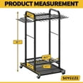thumbnail image 3 of Garden Tool Organizer,Yard Tool Holder for Garage with Wheels,Garden Tool Cart, Shed Organization Stand Rack with Hooks,Lawn Tool Storage for Long-Handled Shovel,Broom,Rake,Farm Tools, 3 of 7