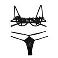 thumbnail image 1 of Gibobby Ropa sexy de mujer para sexo Lencería para Mujer, Lencería Sexy para Mujer, Conjunto de Lencería a Juego Transparente(Negro, CH), 1 of 5