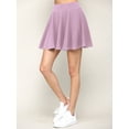 thumbnail image 2 of Made by Johnny Women's Casual Mini Flared Plain Pleated Skater Skirt with Shorts XXXL LILAC, 2 of 6