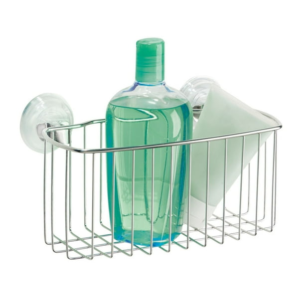 InterDesign Power Lock Shower Basket 3-5/16 in. H x 9-3/16 in. W x 5-5/ ...