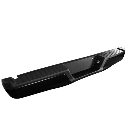 Spec-D Tuning For 2015-2017 Ford F150 F-150 Pickup Black Coated Stainless Rear Bumper Step W/ License Lamps 2015 2016 2017