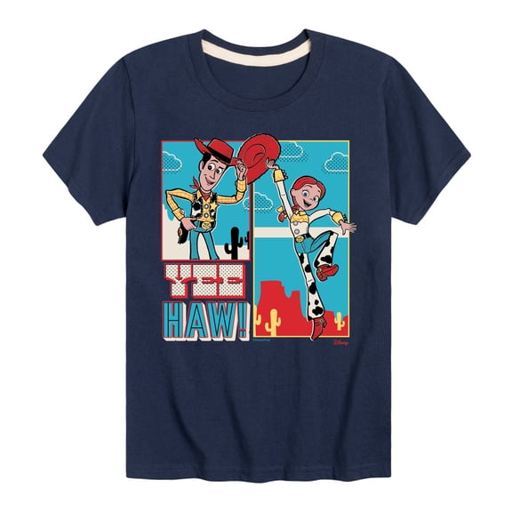 Toy Story 4 - Woody And Jessie - Toddler & Youth Short Sleeve Graphic T-Shirt