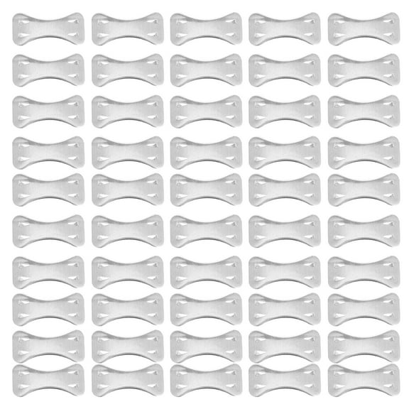 FRCOLOR Clip 100pcs Clips Shaped Wrap Clips Aluminum Clips for Elastic Bandages Replaceable Wrap Fastener Clips for Various Bandages Silver,1.06"X0.51"X0.04"