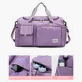 thumbnail image 4 of LHSHID Large Foldable Travel Duffel Bag, Sports Tote Gym Bag with Wet Pocket, Carry on Hospital Bags, Shoulder Weekender Overnight Bag for Women and Men, 4 of 6