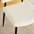 thumbnail image 6 of 2Pcs 4Pcs/Set Modern Turquoise Simple Dining Chair Fabric Upholstered Chairs Home Bedroom Stool Back Dressing Chair Black Metal Legs(set Of 2), 6 of 17