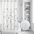 thumbnail image 2 of No Hook Shower Curtain, Sparrow Shower Curtains for Bathroom with See Through Top Window, Spring Birds on The Branches Vintage Country Waterproof & Washable Bath Curtain Stand Up Stall 36"x72", 2 of 9