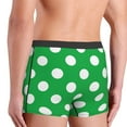 thumbnail image 4 of KLL Green And White Polka Dot Men's Cotton Boxer Briefs Underwear-XX-Large, 4 of 7