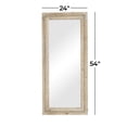 thumbnail image 4 of DecMode 24" x 54" Brown Washed Beaded Wall Mirror, 4 of 12