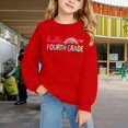 thumbnail image 2 of KAUOD Girls Boys 4th Grade Preppy Clothes Boys Crewneck Pullover Sweatshirt Rainbow Graphic & Letter Print Shirt Back to School Top, 2 of 8