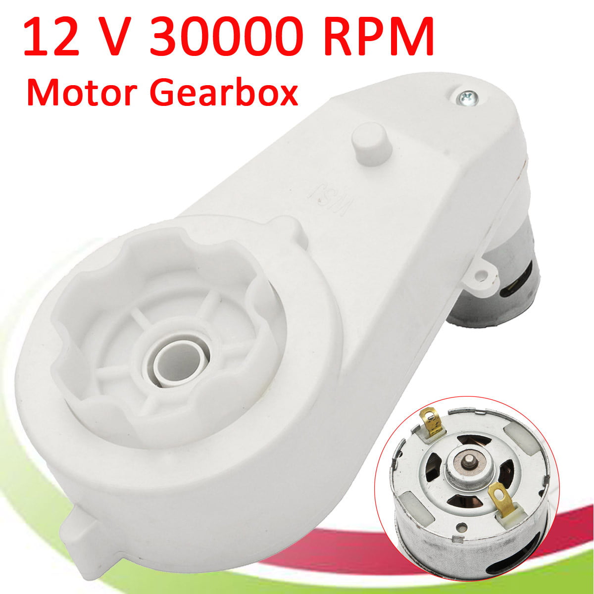 12V 8000-30000 RPM Electric Motor Gear Box For Ride On Bike Car Toy Child 