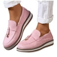 thumbnail image 1 of Chaussures pour Femmes 2025 Mode Décontractée en Suède à Mémoire de Forme Plateforme Espadrilles Mode à Enfiler Marche Mocassins Plats, 1 of 6