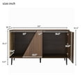 thumbnail image 3 of 53"L×20.7"W×31.5"H 2-in-1 Modern Walnut Cat Furniture - Cat Litter Box Enclosure & Side Table with Spring-Loaded Door and Sisal Cat Scratcher, 3 of 10