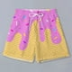 thumbnail image 5 of WILLBEST Pantalones Cortos Casuales para Hombre, Ideales para Nadar En La Playa y Hacer Ejercicio, con Un Elegante Diseño con Cordones y Estampado de Hielo Derretido para Cualquier Temporada., 5 of 5