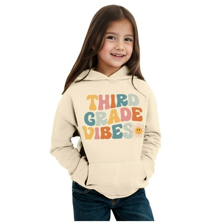 

Sweater Girls 12 14 Kids Hooded Zipper Sweatshirt Kids Boys Girls Autumn WInter School Season Kindergarten Letter Printed Long Sleeve Hoodie Warm And Comfortable Tops Children s Clothing