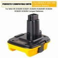 thumbnail image 2 of Adaptador de Batería DCA1820 para De*walt 20V Batería de Litio Convertir a para De*walt Drill 18V Herramientas NiCad y NiMh con Convertidor USB, 2 of 7
