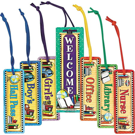 Teacher Created Resources Plastic Wrapped Hall Passes on Nylon Cords 6 x TCR9877