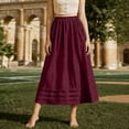 thumbnail image 2 of Edvintorg Midi Skirts for Women with Pockets Elastic High Waisted Skirt Womens Summer Skirts Trendy 2026, 2 of 6