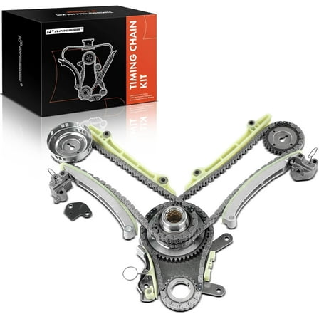 A-Premium 15PCS Engine Timing Chain Kit W/Sprocket & Tensioner & More [fits SOHC, 8Cyl 4.7L] Compatible with Dodge Dakota 2000-2001, Durango 2000-2002, Ram 1500 2002 & Jeep Grand Cherokee 1999-2004