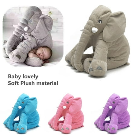 - Long Nose Elephant Plush Lumbar Cushion Soft Lovely Doll Sleep Pillow 16