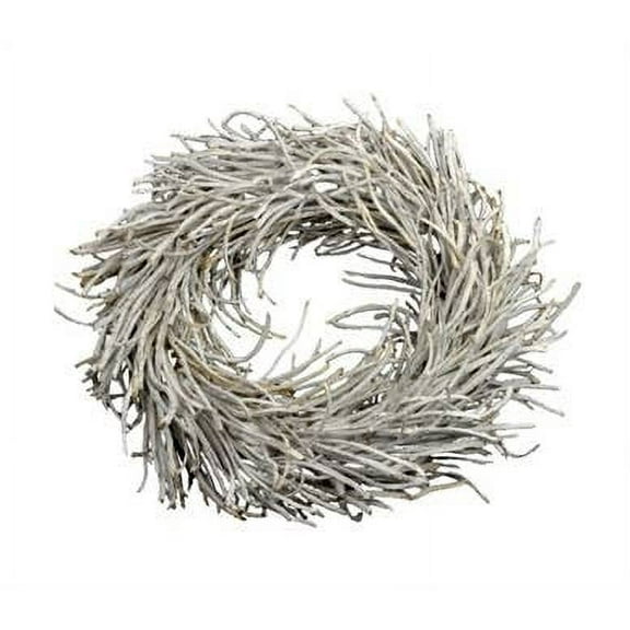 Rattan Willow Door Wreath- White