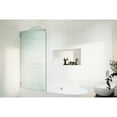 thumbnail image 5 of Glass Warehouse Aurora 58.25" x 34"  Frameless Bath Shower Door - Single Fixed Panel Fluted Frosted Radius Left Hand Polished Chrome Chrome Finish, 5 of 5