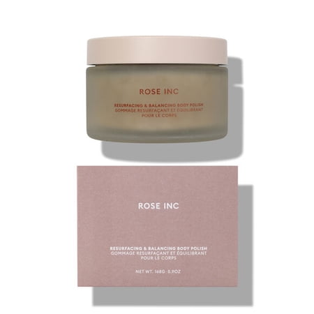 Rose Inc Exfoliating Body Polish | Fresh Brown Sugar Body Polish for Women | 5.9 oz, full size