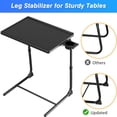 thumbnail image 5 of TV Tray Table - Adjustable TV Dinner Tray for Eating, Folding Laptop Table with 6 Heights & 3 Tilt Angles, Cup Holder on Couch & Bed, 5 of 9