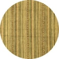 thumbnail image 1 of Ahgly Company Indoor Round Abstract Brown Modern Area Rugs, 3' Round, 1 of 4