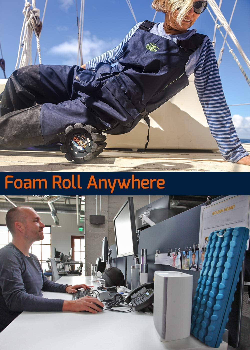 Morph Foam Roller: Collapsible Travel Roller For  Workout Deep Tissue Leg Massage Cracker (midnight Alpha Series (deep Tissue))