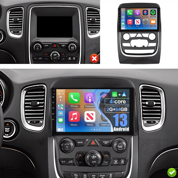Car Stereo Radio for Dodge Durango 2014-2020 9 Inch Android 13 Touchscreen Wireless Carplay, Car Radio 4 64G Wifi GPS Navigation Android Auto