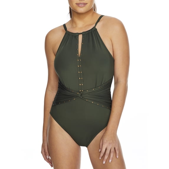 Magicsuit Womens Riveted Diana One-Piece Style-6014310 Swimsuit