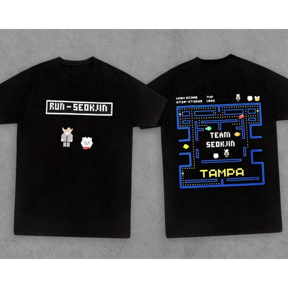 Run Seokjin ep tour 2025 Concert Shirt with City Names Unisex, Sizes S-5XL, Tbun