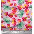 thumbnail image 1 of Soimoi Viscose Chiffon Fabric Leaves & Laceleaf Floral Print Sewing Fabric Yard 42 Inch Wide, 1 of 3
