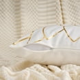 thumbnail image 3 of Unique Bargains Set of 2 Pillow Covers with Bronzing Print for Couch Gold-Petals, 3 of 6