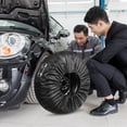 thumbnail image 4 of Raindrops 4Pcs Rv Spare Tire Covers Black Polyester Taffeta for Wide Compatibility Tires, 4 of 6