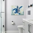 thumbnail image 2 of Christ Sea Turtle Canvas Wall Art Ocean Coastal Beach Pictures Wall Decor Turtle Painting Prints Modern Artwork Home Decoration for Bathroom Bedroom Living Room 12"x16", 2 of 6