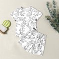 thumbnail image 1 of Sleepwear And Robes for Girls - Daily Comfort Cute Graphic Print Set for Ages 2 to 12 Spring Summer Relaxation, 1 of 6