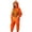 Z41-Orange, variant on YUEHUA Adult Halloween Cozy Onesie, Men Women Unisex Hooded Zipper Jumpsuit, Orange Pumpkin Face Print Relax Loungewear for Couple Indoor Wear