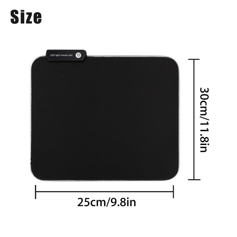 RGB Gaming Mouse Pad, TSV Large Extended Thick LED Mouse Pad Mat with 9 Lighting Modes, Anti-Slip Waterproof Oversized Computer Keyboard Desktop Pad