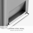 thumbnail image 4 of Simplehuman Poubelle de Cuisine Rectangulaire en Plastique de 50 Litres / 13 Gallons avec Poche pour Doublure, Gris, 4 of 8