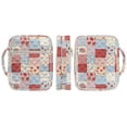 thumbnail image 2 of chaqlin Lightweight Portable Bible Cover, Strawberry Patchwork Quilted Case with Inner Pockets to Carry Scripture Books, Pens, Convenient Christian Accessories for Weekend, Outdoor, 2 of 7