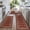 Classic Red Persian, variant on Black Green Kitchen Rug Set of 3, Washable Non-Slip Mats with Runner, Low Pile Vintage Botanical Floor Covering for Entryway, Bathroom, Hallway, Laundry Room