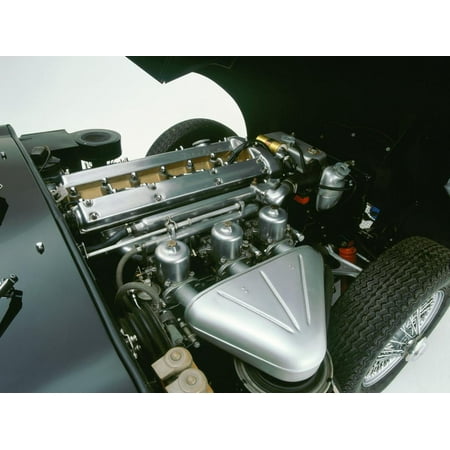 - 1964 Jaguar E type 3.8 6 cylinder engine Print Wall Art