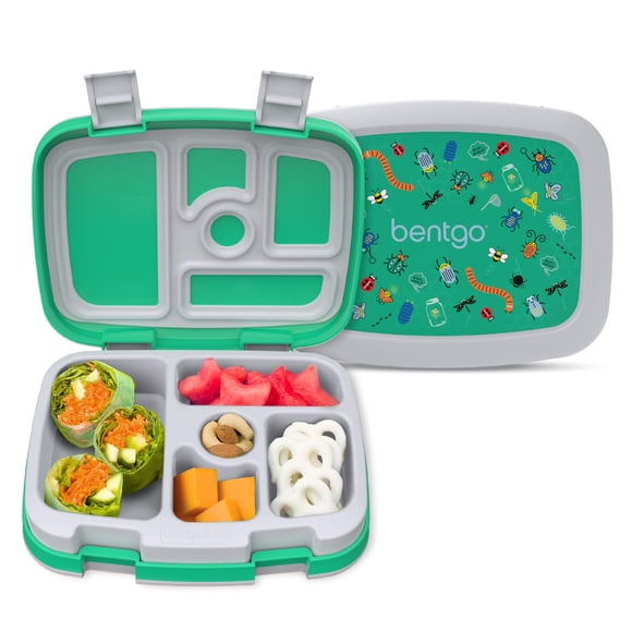 Fiambrera Bentgo Kids Prints, a prueba de fugas, 5 compartimentos, sin BPA