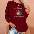 thumbnail image 4 of Pntutb Tops de mujer Suéter de cuello redondo con estampado navideño Blusa suelta Sudadera sin capucha Pntutb Pntutb-3605, 4 of 7