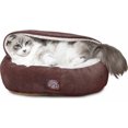thumbnail image 1 of 18 inch Chocolate Suede Canopy Cat Bed, 1 of 1