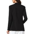 thumbnail image 3 of INSPIRE CHIC Women's Business Casual Blazers Open Front Long Sleeve Suit Jacket Work Office Blazer XS Black, 3 of 6